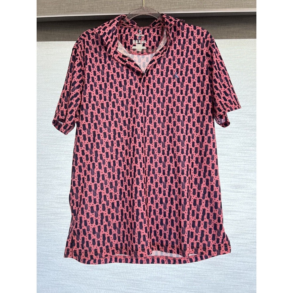 Tailorbyrd Golf Polo Shirt Size M L XL Pineapples Moisture Wicking Performance
